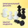 Ластики фигурные ЮНЛАНДИЯ "Шахматы" НАБОР 6 шт., черно-белые, 229593. - Ластики классические