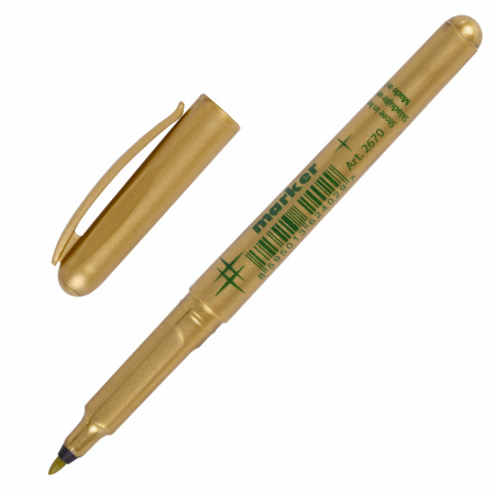 Маркер для декорирования ЗОЛОТОЙ CENTROPEN, круглый наконечник, 1 мм, 2670, 6 2670 0195 - Маркеры для хобби