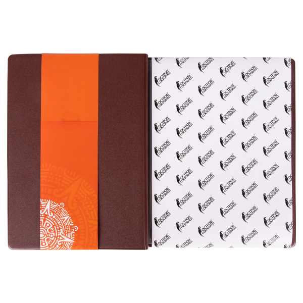 Альбом нумизмата для 90 монет (диаметр до 32 мм), 145х185 мм, коричневый, ОСТРОВ СОКРОВИЩ, 237959 - Альбомы для монет и купюр