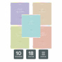 Тетради 18 л. КОМПЛЕКТ 10 шт. BRAUBERG, клетка, обложка картон, PASTEL, 106670 - Тетради 12-24 листов