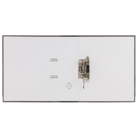 Папка-регистратор БИЗНЕСМЕНЮ, усиленный корешок, мраморное покрытие, 80 мм, с уголком, черная, 227529 - Папки-регистраторы с арочным механизмом