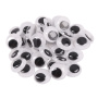 Глазки для творчества самоклеящиеся, вращающиеся, черно-белые, 10 мм, 30 шт., ОСТРОВ СОКРОВИЩ, 661309 - Глазки для творчества