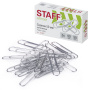 Скрепки большие 50 мм, STAFF, оцинкованные, 50 шт., в картонной коробке, РОССИЯ, 224800 - Скрепки канцелярские