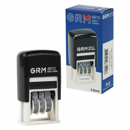 Датер-мини месяц цифрами, оттиск 20х3,8 мм синий, GRM 4810 BANK, 124131001 - Датеры