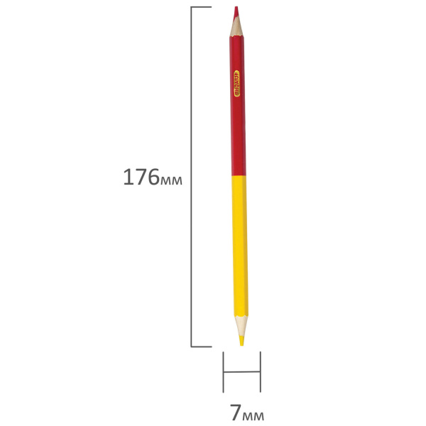 Карандаши двусторонние ПИФАГОР, 12 штук, 24 цвета, заточенные, картонная упаковка, 180244 - Карандаши цветные