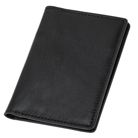 Обложка для паспорта и документов 7 в 1 натуральная кожа, без тиснения, черная, BRAUBERG, 238196 - Обложки для паспорта