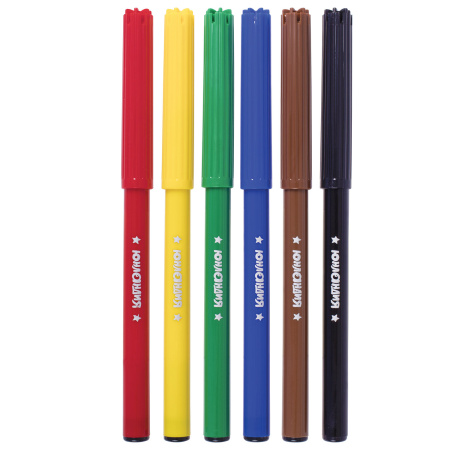 Фломастеры ЮНЛАНДИЯ 6 цветов, "ЭКЗОТИКА", вентилируемый колпачок, картон, 151419 - Фломастеры классические