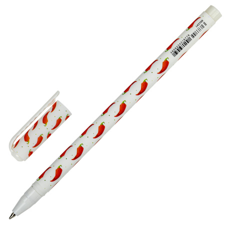 Ручка шариковая BRAUBERG SOFT TOUCH STICK "CHILI PEPPER", СИНЯЯ, мягкое покрытие, узел 0,7 мм, 143708 - Ручки шариковые неавтоматические