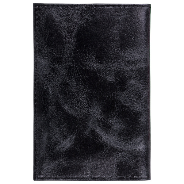 Обложка для паспорта натуральная кожа пулап, "Passport", кожаные карманы, черная, BRAUBERG, 238198 - Обложки для паспорта