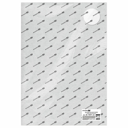 Бумага для акварели 300 г/м2 560x760 мм среднее зерно, 10 листов, BRAUBERG ART PREMIERE, 113238 - Альбомы и бумага для акварели и масла