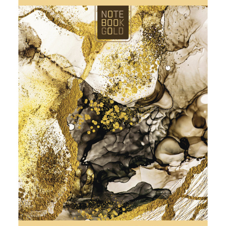 Тетрадь А5, 48 л., ПЗБМ, скоба, клетка, фольга, выборочный TWIN лак, "Флюид" (5 видов), 029630 - Тетради 40-48 листов