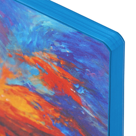 Ежедневник недатированный А5 (138х213 мм), BRAUBERG VISTA, под кожу, гибкий, 136 л., "Sunset at sea", 112041 - Ежедневники с покрытием "под кожу и ткань"