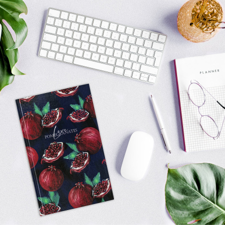 Блокнот А5 (134х206 мм), 80 л., твёрдый, клетка, STAFF, "Гранаты", 114411 - Блокноты в книжном переплете