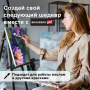 Кисть художественная профессиональная BRAUBERG ART CLASSIC, щетина, плоская, № 30, длинная ручка, 200726 - Кисти художественные из натурального волоса