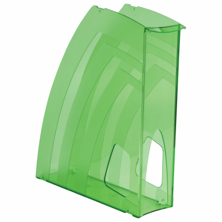 Лотки вертикальные для бумаг, КОМПЛЕКТ 4 шт., 240х70х270 мм, тонированный зеленый, BRAUBERG "Ultra", 237236 - Лотки вертикальные (стойки-уголки)