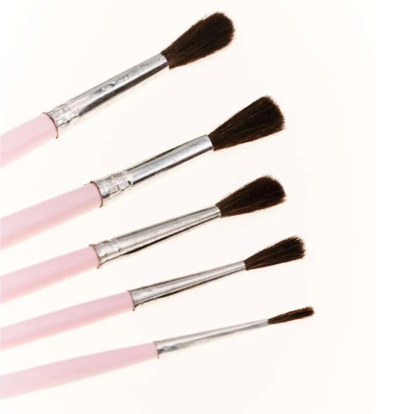 Набор кистей для детского творчества "Бабочки" пони, 5 шт (круглая № 1,2,3,4,5) - Кисти художественные в наборах