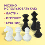 Ластики фигурные ЮНЛАНДИЯ "Шахматы" НАБОР 6 шт., черно-белые, 229593. - Ластики классические