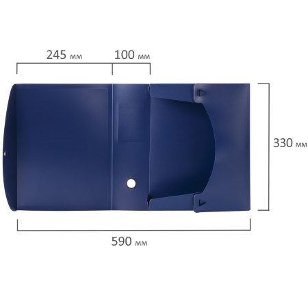 Короб архивный (330х245 мм), 100 мм, пластик, разборный, до 900 листов, синий, 0,9 мм, BRAUBERG "Energy", 235375 - Короба и архивные системы пластиковые