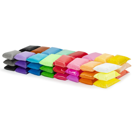 Пластилин супер лёгкий воздушный застывающий 48 шт. (36 цветов + 12 базовых), 480 г, 3 стека, BRAUBERG KIDS, 106310 - Пластилин