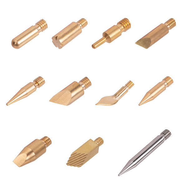 Набор для выжигания и пайки, 20 насадок + нож, в пластиковом кейсе, BRAUBERG, 664701 - Наборы для выжигания