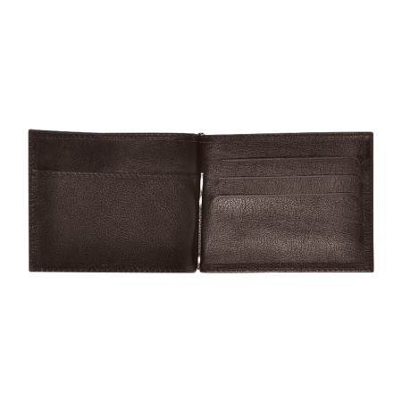 Зажим для купюр BEFLER "Грейд", натуральная кожа, тиснение, 120х86 мм, черный, Z.9.-9 - Зажимы для купюр