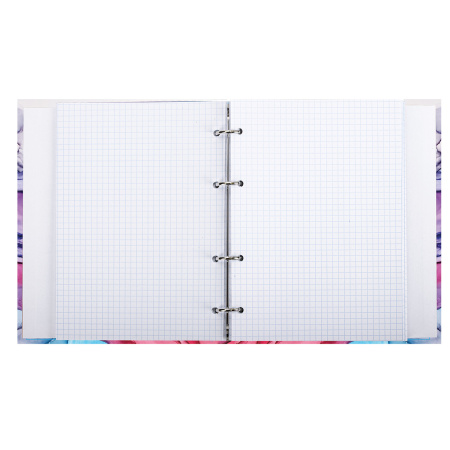 Тетрадь на кольцах А5 (175х215 мм), 240 листов, твердый картон, клетка, BRAUBERG, Акварель, 404096 - Тетради на кольцах и сменные блоки к ним