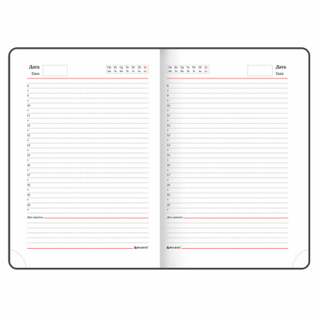 Ежедневник недатированный А5 (138х213 мм), BRAUBERG VISTA, под кожу, гибкий, 136 л., "Blossom", 112014 - Ежедневники с покрытием "под кожу и ткань"