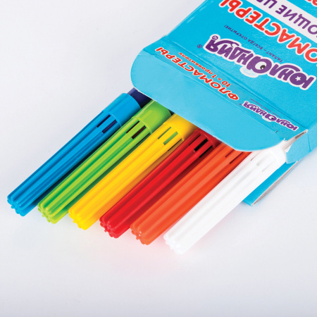 Фломастеры, меняющие цвет ЮНЛАНДИЯ 10 цветов + 1 проявитель, "ЮНЫЙ ВОЛШЕБНИК", вентилируемый колпачок, 151891 - Фломастеры классические