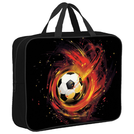 Папка на молнии с ручками BRAUBERG А4, 1 отделение, полиэстер, 80 мм, "Fireball", 270962 - Папки-сумки с ручками