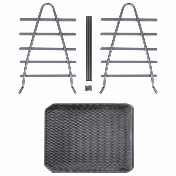 Лоток горизонтальный для бумаг BRAUBERG "Germanium", 5 секций, 370х355х295 мм, металл, серебро, 237972 - Лотки горизонтальные (поддоны)