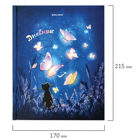 Дневник МП 1-11 класс 48 л., твердый, BRAUBERG, глянцевая ламинация, с подсказом, "Sweet Dreams", 106647 - Дневники универсальные