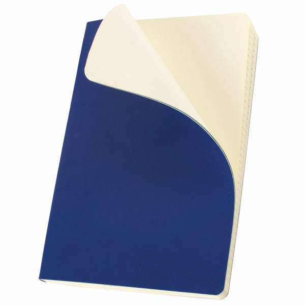 Блокнот А5 (148x218 мм), BRAUBERG "Metropolis Ultra", под кожу, 80 л., резинка, клетка, синий, 111017 - Бизнес-блокноты и бизнес-тетради