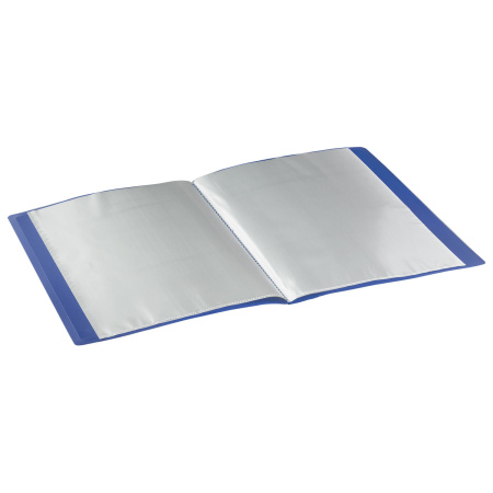 Папка 30 вкладышей BRAUBERG "Office", синяя, 0,5 мм, 222631 - Папки с вкладышами (файлами)