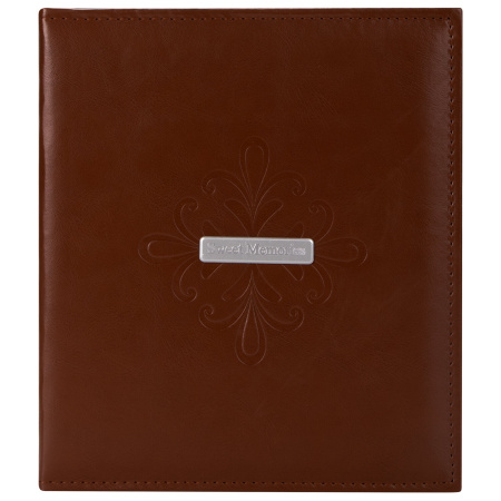 Фотоальбом BRAUBERG "Beta" 20 магнитных листов, 23х28 см, под гладкую кожу, коричневый, 391180 - Фотоальбомы