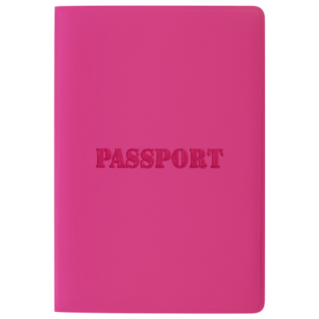 Обложка для паспорта STAFF, мягкий полиуретан, "ПАСПОРТ", розовая, 237605 - Обложки для паспорта