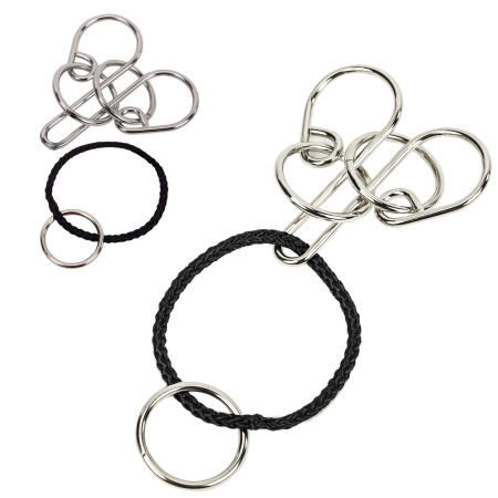 Головоломка металлическая большая ЗОЛОТАЯ СКАЗКА, 24 вида, в дисплее, разные уровни сложности, 664924 - Игрушки развивающие