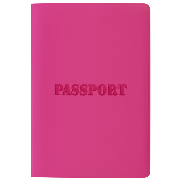 Обложка для паспорта STAFF, мягкий полиуретан, "ПАСПОРТ", розовая, 237605 - Обложки для паспорта