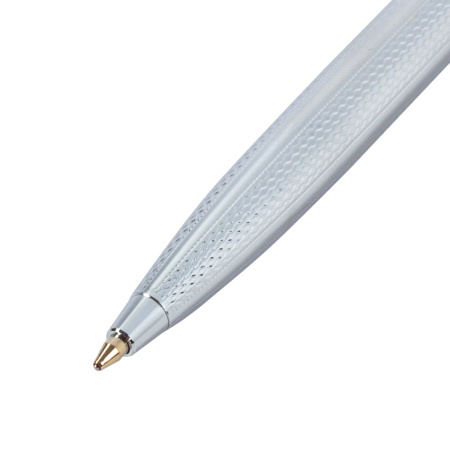 Ручка подарочная шариковая GALANT "Freiburg", корпус серебристый с гравировкой, хромированные детали, пишущий узел 0,7 мм, синяя, 141016 - Ручки шариковые подарочные