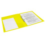 Папка на 2 кольцах BRAUBERG "Neon", 25 мм, внутренний карман, неоновая, желтая, до 170 листов, 0,7 мм, 227457 - Папки на кольцах