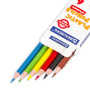 Карандаши цветные BRAUBERG PREMIUM, 6 цветов, пластиковые, шестигранные, грифель мягкий 3 мм, 181665 - Карандаши цветные