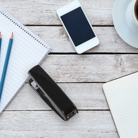 Степлер №24/6, 26/6 BRAUBERG "Classic", до 25 листов, черный, 222546 - Степлеры настольные