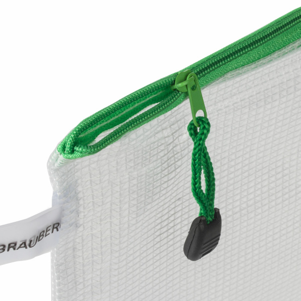 Папка-конверт СУПЕР КОМПЛЕКТ на молнии ПЛОТНЫЕ 4 штуки А4, сетчатая, BRAUBERG, 271348 - Папки-конверты на молнии