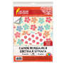 Цветная бумага, А4, офсетная САМОКЛЕЯЩАЯСЯ, 5 листов 5 цветов, "ЦВЕТЫ", 80 г/м2, ОСТРОВ СОКРОВИЩ, 210х297 мм, 129304 - Цветная бумага