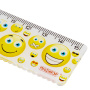 Линейка пластиковая 15 см, ПИФАГОР "Смайлики", цветная печать, с волнистым краем, европодвес, 210636 - Линейки
