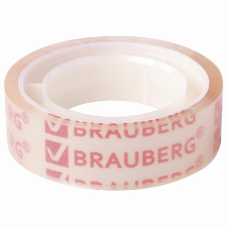 Клейкая лента 12 мм х 10 м BRAUBERG, прозрачная, гарантированная длина 1 шт., 223122 - Клейкие ленты канцелярские