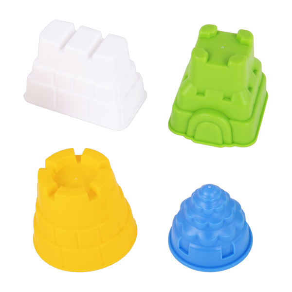 Кинетический Умный песок "Чудесный замок" с песочницей и формочками, 1 кг, BRAUBERG KIDS, 664918 - Песок для лепки