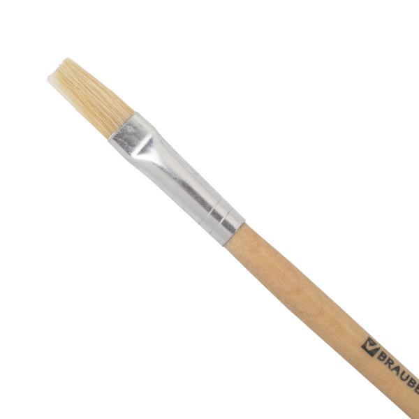 Кисть BRAUBERG, щетина, плоская, № 8, 200202 - Кисти для рисования