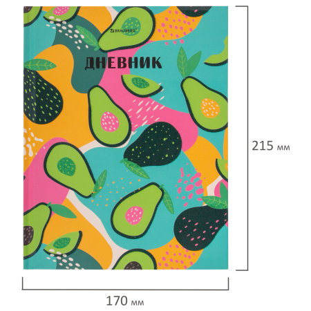 Дневник 5-11 класс 48 л., твердый, BRAUBERG, блестки, с подсказом, "Avocado", 106419 - Дневники для старших классов