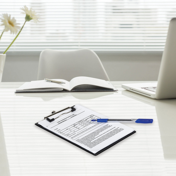 Доска-планшет МАЛЫЙ ФОРМАТ (158х230 мм), А5, STAFF, с прижимом, картон/ПВХ, ЧЕРНАЯ, 229556 - Планшеты и клипборды