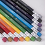 Карандаши цветные стираемые с ластиком BRAUBERG ERASABLE, 12 цветов, мягкий грифель 3 мм, 181932 - Карандаши цветные